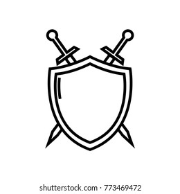 shield icon black and white