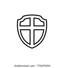 shield icon black and white