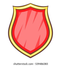 Shield icon. Cartoon illustration of shield vector icon for web