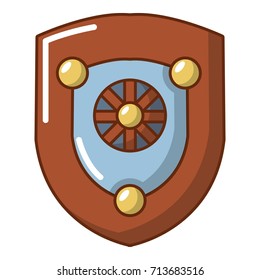 Shield icon. Cartoon illustration of shield vector icon for web