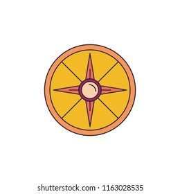 Shield icon, cartoon style
