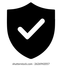 Shield icon with check mark on white background vector
Vector cybersecurity icon