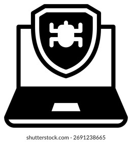 Icono de escudo con una marca de verificación y un patrón de circuito digital.