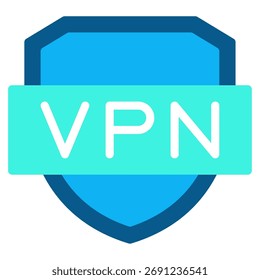 Schildsymbol mit einem Häkchen, das die VPN-Sicherheit darstellt.