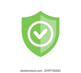 Shield icon with checkmark. Security, protection, verification, and trustworthiness vector design and illustration.
