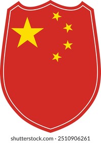 shield icon with China flag