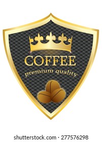 Shield icon Coffee premium quality vector illustration