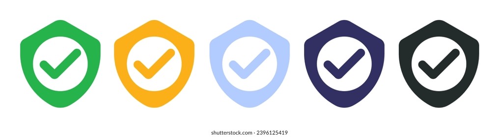 Shield icon collection. Protection security symbol