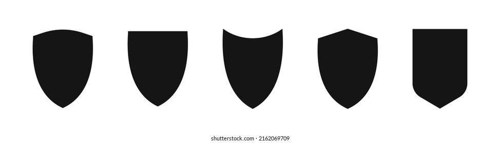 Shield icon collection. sheilds set. Protection, defense symbol set. Isolated vector graphic EPS 10