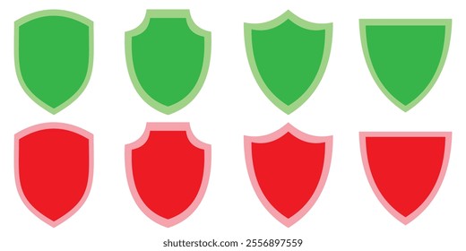 Shield icon collection. sheilds set. Protection, defense symbol set.