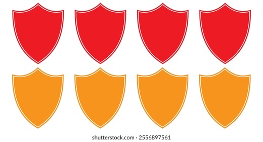 Shield icon collection. sheilds set. Protection, defense symbol set.