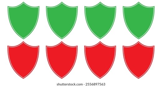 Shield icon collection. sheilds set. Protection, defense symbol set.