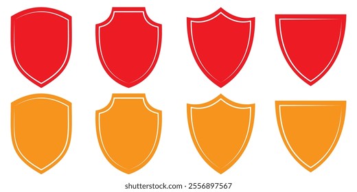 Shield icon collection. sheilds set. Protection, defense symbol set.