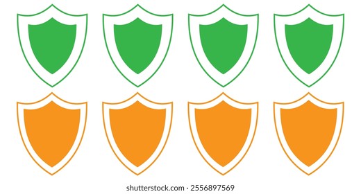 Shield icon collection. sheilds set. Protection, defense symbol set.