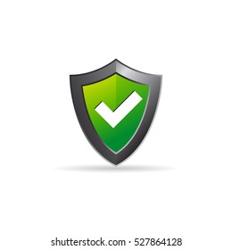 Shield icon in color. Protection computer antivirus