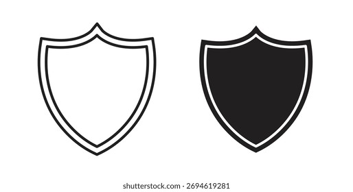 Shield icon concept. Logo symbol for web and mobile. Pixel Perfect.