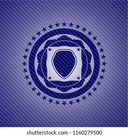shield icon with denim texture