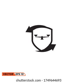 plantilla de ilustración vectorial de diseño de icono de escudo