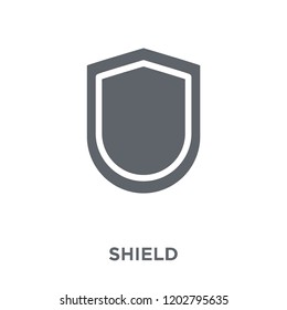 Shield icon. Shield design concept from Army collection. Simple element vector illustration on white background.