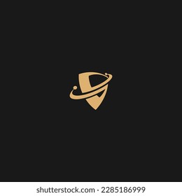 Design-Illustration des Schildes, Design des Schildes, Sicherheitslogo, Logo-Symbol schützen, Schildbrief-Logo
