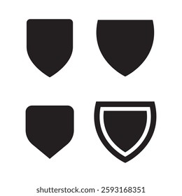 Shield icon design isolated on white background.