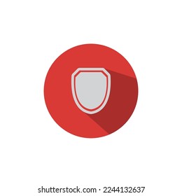 Shield Icon Design, Letter, Colored, Shadow, Vector Illustration