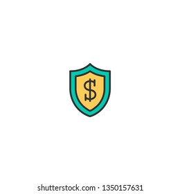 Shield icon design. Marketing icon vector illustration