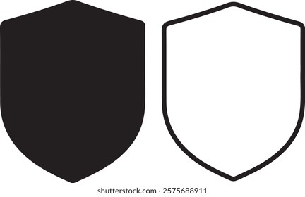 Shield icon design on white background