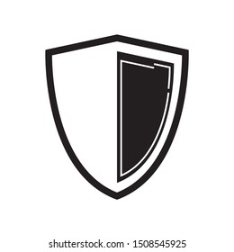 Shield icon design. Shield icon in trendy flat style design. Vector illustration.
