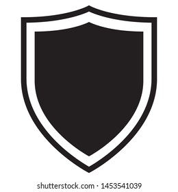 Shield icon design. Vector Shield icon design. Black shield icon symbol. Protection symbol design. Security icon design. Vector illustration. 