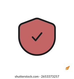 shield icon is designed in a visually appealing and easily recognizable style. It’s suitable for various visual needs such as apps, presentations, digital media, or other graphic design projects.