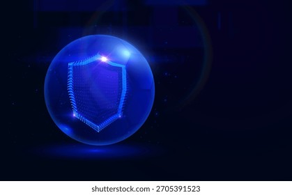 Ícone blindado com acabamento digital, simbolizando a segurança cibernética e a proteção de dados. Perfeito para apresentações corporativas, marca fintech, software antivírus, marca fintech e redes seguras