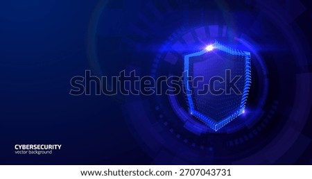 Shield icon with a digital finish, symbolizing cybersecurity and data protection. Perfect for corporate presentations, fintech branding, antivirus software, fiintech branding, and secure networks