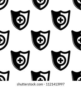 shield icon. Element of Fight icons for mobile concept and web apps. Pattern repeat seamless shield icon can be used for web and mobile apps on white background