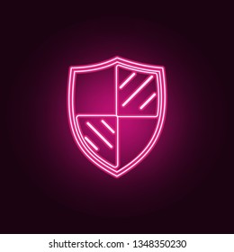 shield icon. Elements of cyber security in neon style icons. Simple icon for websites, web design, mobile app, info graphics