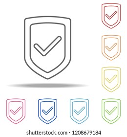 Shield icon. Elements of Global Logistics in multi color style icons. Simple icon for websites, web design, mobile app, info graphics