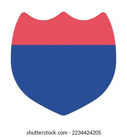 Shield icon emoji isolated vector illustration on white background