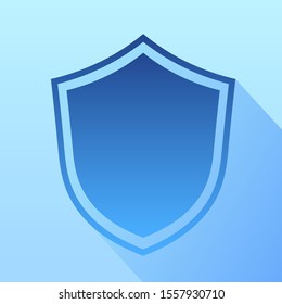 Shield icon. Flat art symbol. Vector illustration.