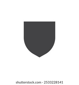 Shield icon Flat simple outline set
