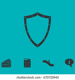 shield icon flat. Simple vector symbol and bonus icon