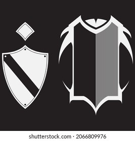 Shield icon in flat style