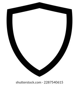 Schildsymbol, flach schwarze Farbe schöne Vektorsymbol für Spiel, Web, App, Mobile, Produkt, Service, Label, Aufkleber, UI, Logo. Trendy-Design-Objekt für Illustrationen einzeln auf weißem Hintergrund. 