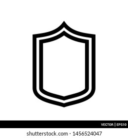 Shield icon flat style design logo vector illustration. EPS 10