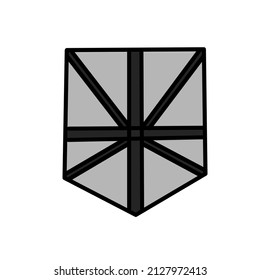 shield icon in flat style. good for logo vector illustration