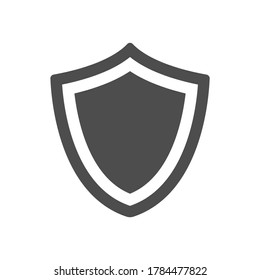 Icono Escudo con estilo plano aislado en fondo blanco.