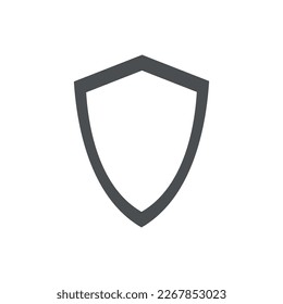Shield icon in flat style. Security vector illustration on white isolated background. Protection business concept.