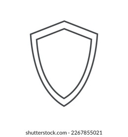 Icono Escudo en estilo plano. Ilustración vectorial de seguridad sobre fondo aislado blanco. Concepto de negocio de protección.