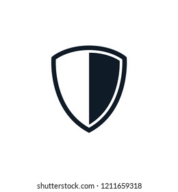 Shield icon flat trendy vector logo template