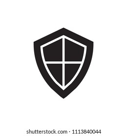 Shield icon flat vector template design trendy