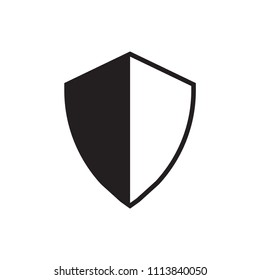 Shield icon flat vector template design trendy